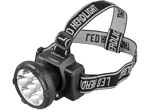 Фонарь налобный аккумуляторный LED 5362 (220В 7LED 2 режима; черн.) Ultraflash 11256: фотография 1