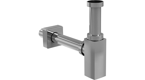 Сифон 1 1/4&quot; без выпуска металл Alcaplast A-401: фотография 1