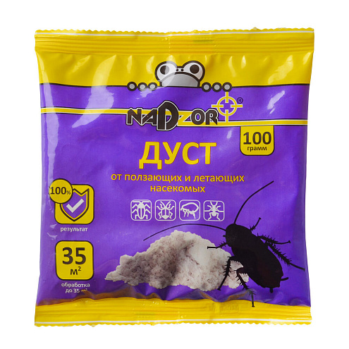 Дуст — от ползающих насекомых, 100г, Nadzor: фотография 1