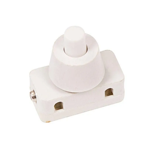 Выключатель-кнопка 250В 2А (2с) ON-OFF бел. (PBS-17A) (для настольной лампы) Rexant 36-3012: фотография 1