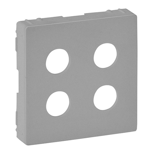 Панель лицевая Valena Life для аудиорозетки "банан" алюм. Leg 755292: фотография 1