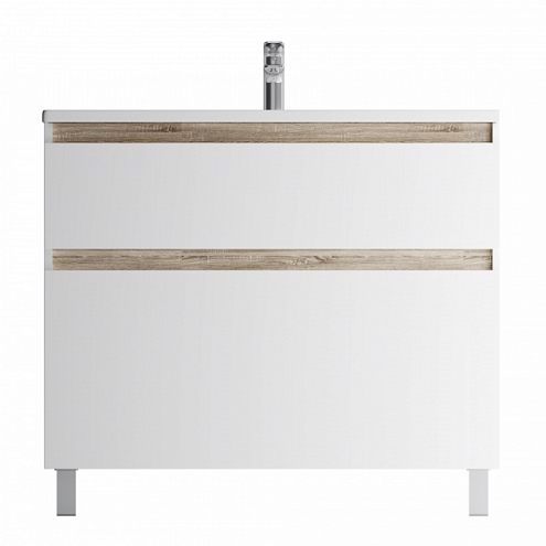 Тумба под раковину 100 AM.PM X-Joy M85AFSX1002WG напольная белый глянец: фотография 1