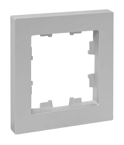 Рамка 1-местная Эпика пластик алюминий EKF UP1-FPA-01: фотография 1
