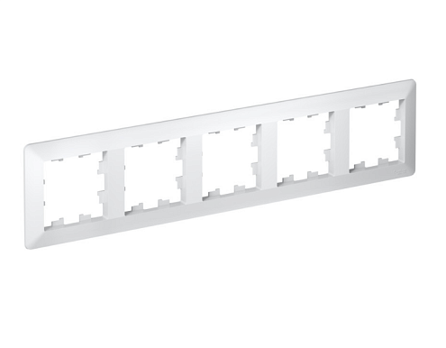 Рамка 5-местная AtlasDesign Air белый/дымчатый белый Systeme Electric ATN220105: фотография 1