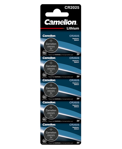 Элемент питания литиевый CR2025 BL-5 (блист.5шт) Camelion 1594: фотография 1