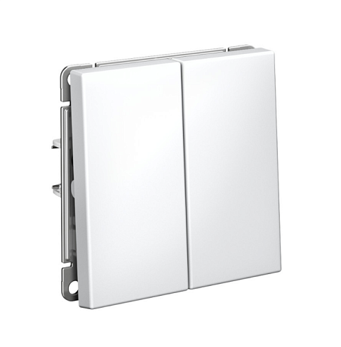 Выключатель 2-клавишный ArtGallery (сх.5) 10AX механизм лотос Systeme Electric GAL001351: фотография 1