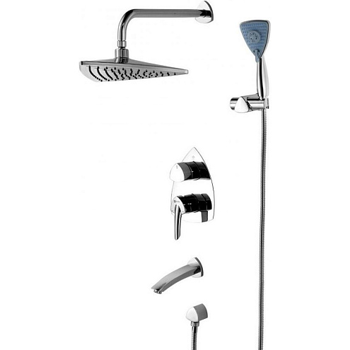 Смеситель Lemark &quot;Марс&quot; LM3522C для ванны и душа встраиваемый с дополнительной лейкой 3 режима хром: фотография 1