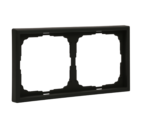 Рамка 2-местная ArtGallery универсальная карбон Systeme Electric GAL001002: фотография 1