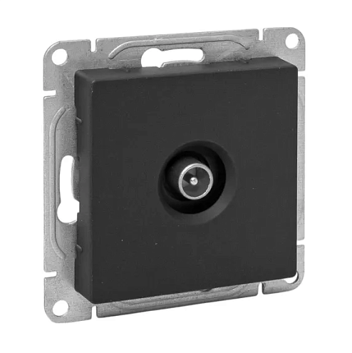 Розетка телевизионная оконечная  Эпика механизм черный EKF UP1-SOB-TV-3: фотография 1