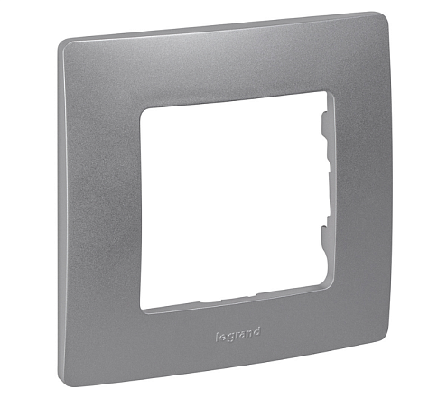 Рамка 1-местная Etika алюминий Legrand 672551: фотография 1