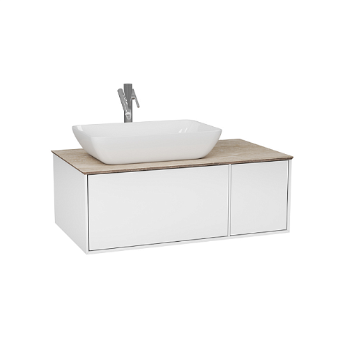 Тумба DIBORG Elise 90 1 ящик, 1 дверь, белый глянец 77.7236: фотография 1