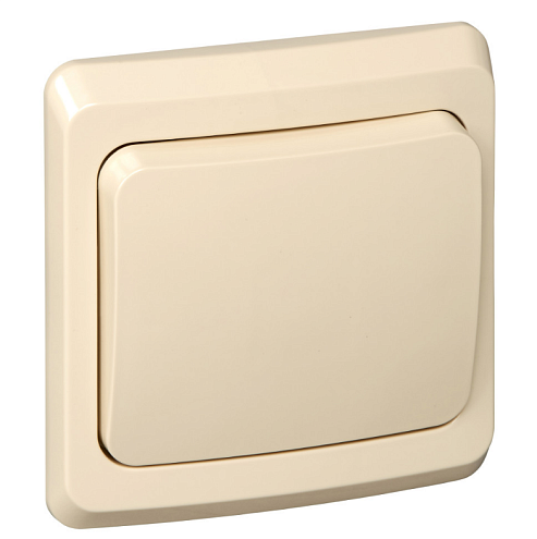 Выключатель 1-клавишный Этюд 10А IP20 кремовый Systeme Electric BC10-001K: фотография 1