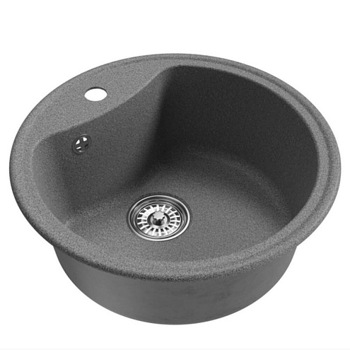 Мойкa ML-GM09 круглая, темно-серая (309), 510 мм глубина чаши 190 мм: фотография 1