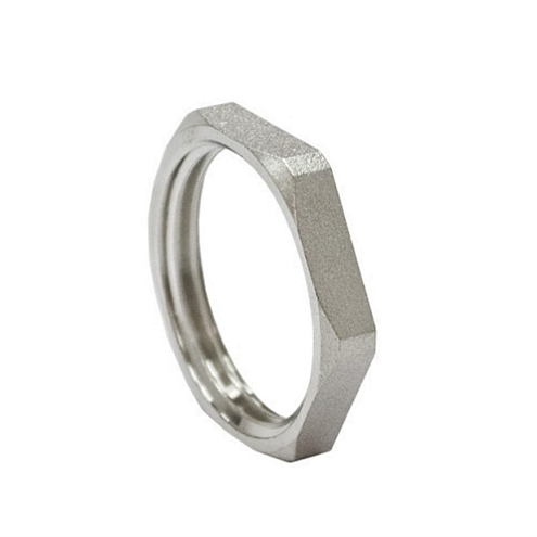 Контргайка латунная 1" никелированная STI: фотография 1