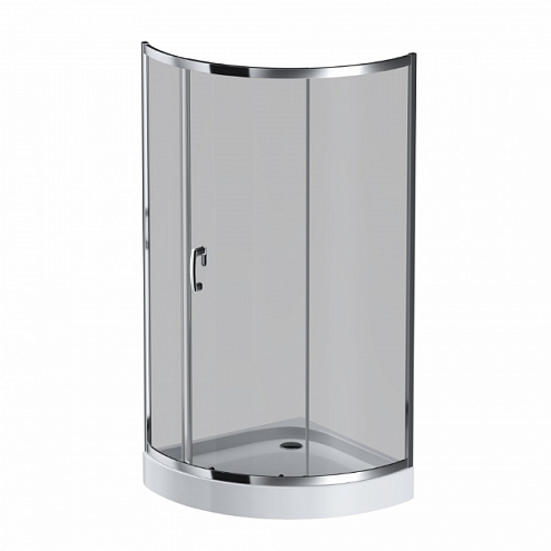 Стекла для душевого ограждения 90x90 Like Solo Slide W83G-315-090CG  стекло тонированное, профиль хром : фотография 1