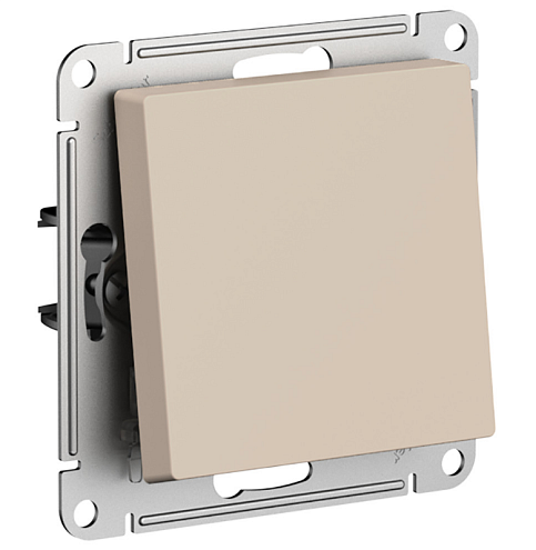Выключатель 1-клавишный AtlasDesign (сх.1) 10AX механизм песочный Systeme Electric ATN001211: фотография 1