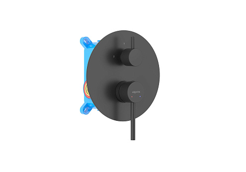 Смеситель для ванны (внешняя и скрытая часть) Aquatek матовый черный AQ1346MB Европа: фотография 1