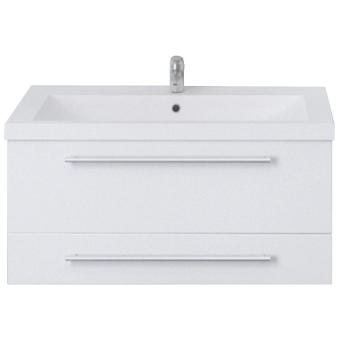 Тумба Соната 58П 2 ящика Белый глянец: фотография 1