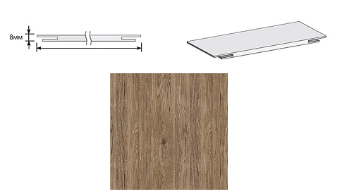 Добор &quot;Т&quot; ЭКО Original Oak МДФ 2070х150х8 М: фотография 1