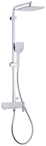 Душевая система 35к G2417-8 GAPPO лейка &quot;Тропический душ&quot; белый-хром: фотография 1