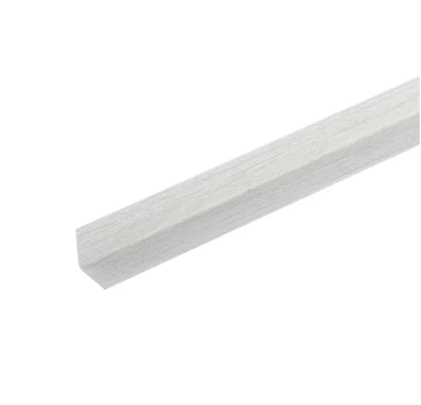 Угол пластиковый 20х20мм Ясень белый 2,7м: фотография 1 превью