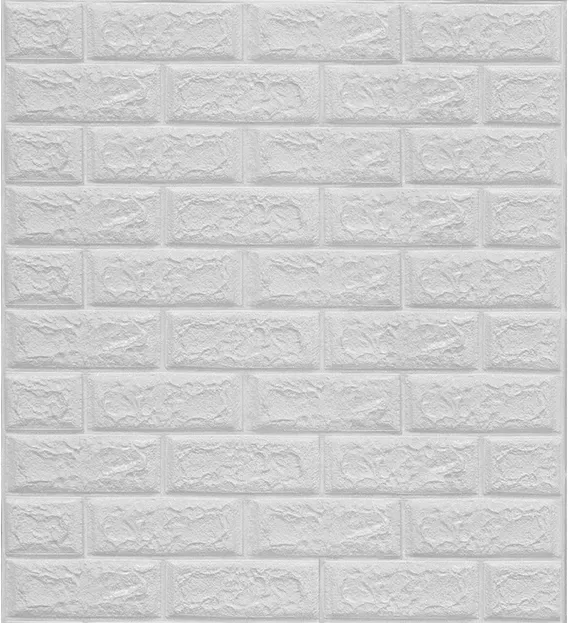 Самоклеящаяся панель Кирпич белый классический 700х770х3мм : фотография 1