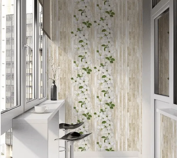 Панель ПВХ Дикая вишня фон 2700х250х8мм: фотография 1 превью