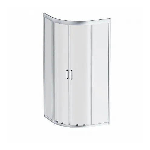 Душевое ограждение без поддона 90x90 AM.PM Gem W90G-401-090WT профиль серебристый: фотография 1