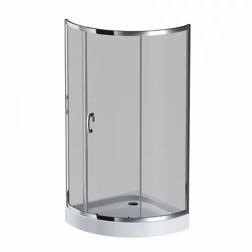 Стекла для душевого ограждения 90x90 Like Solo Slide W83G-315-090CG  стекло тонированное, профиль хром : фотография 1