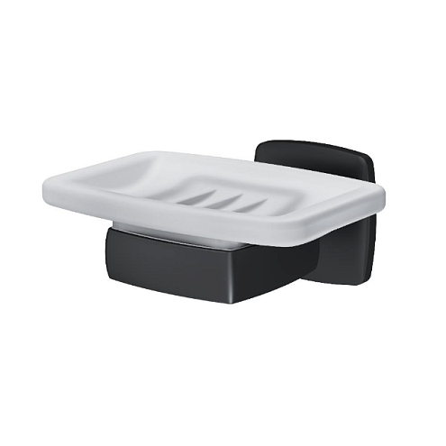 Мыльница стеклянная настенная AM.PM Gem A9034222 черная: фотография 1