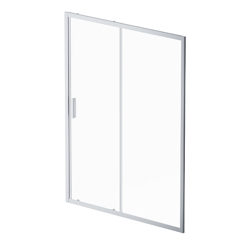 Душевая перегородка с дверью 150x195 AM.PM Gem W90G-150-1-195MT прозрачное стекло, профиль хром: фотография 1