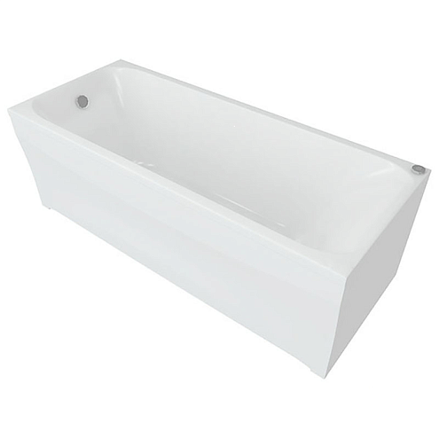 Акриловая прямоугольная ванна Aquatek Альфа 140х70 без фронтального экрана, без гидромассажа, сборно-разборный сварной каркас: фотография 1